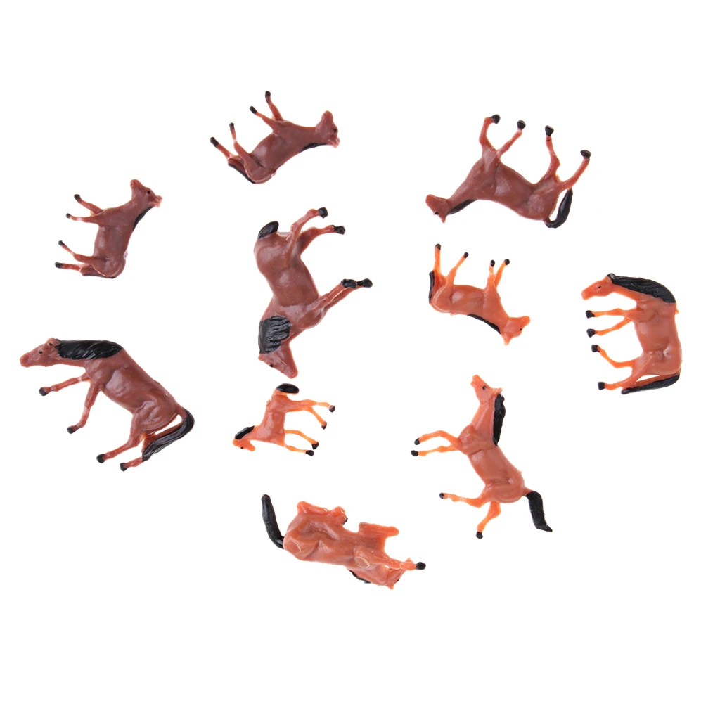 Набор игрушек для фигурок диких животных 10 шт. 1:87 окрашенные фигурки масштабной