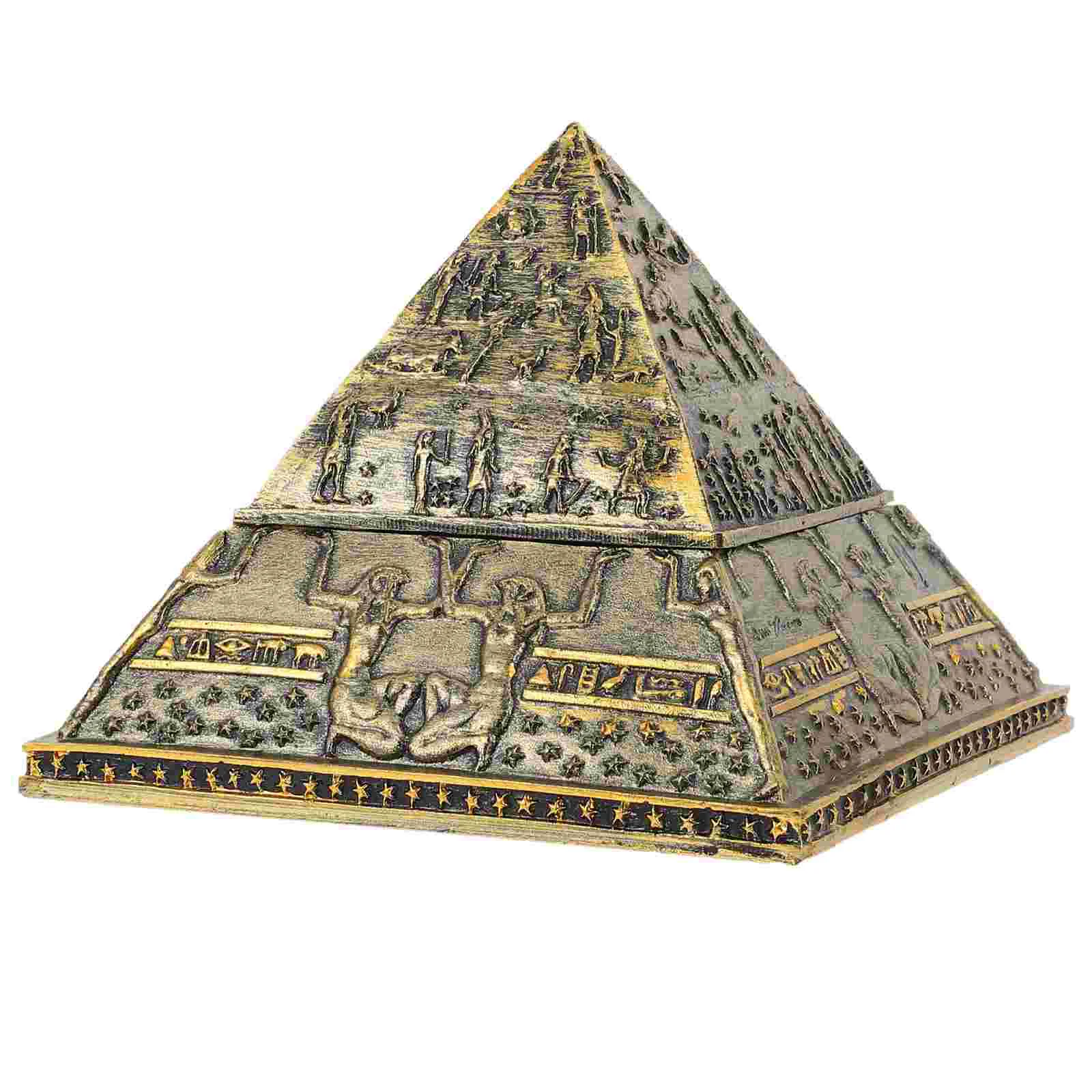

Pyramid Shape Storage Box Egypt Pyramid Model Pyramid Decor Pyramid Adornment for Office Home Decoration