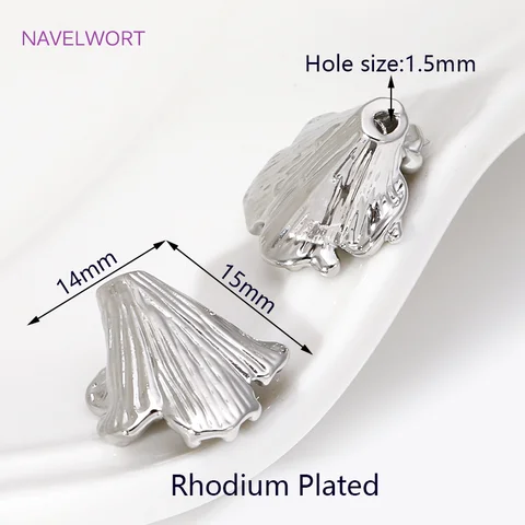 Латунные позолоченные шапочки для бусин с цветами NAVELWORT 10 штук