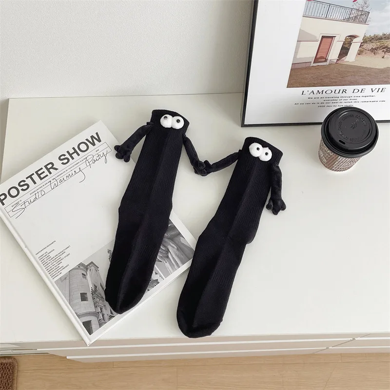 

Рождественские носки для пар, забавные чулки с удержанием рук, наполнители, рождественские подарки, хлопковые магнитные носки для мужчин и женщин