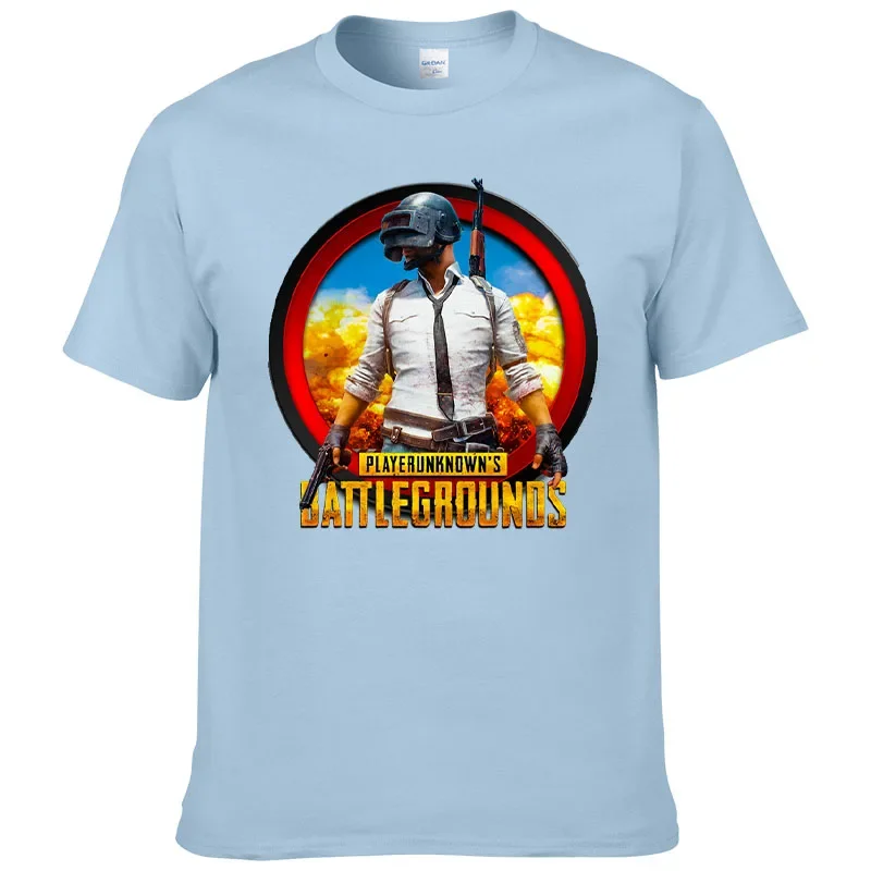 PUBG PLAYER UNKNOWN'S BATTLEGROUNDS с коротким рукавом и круглым вырезом новая футболка