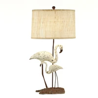 home living room bedside decorative vintage antique white resin swan accent table lamps