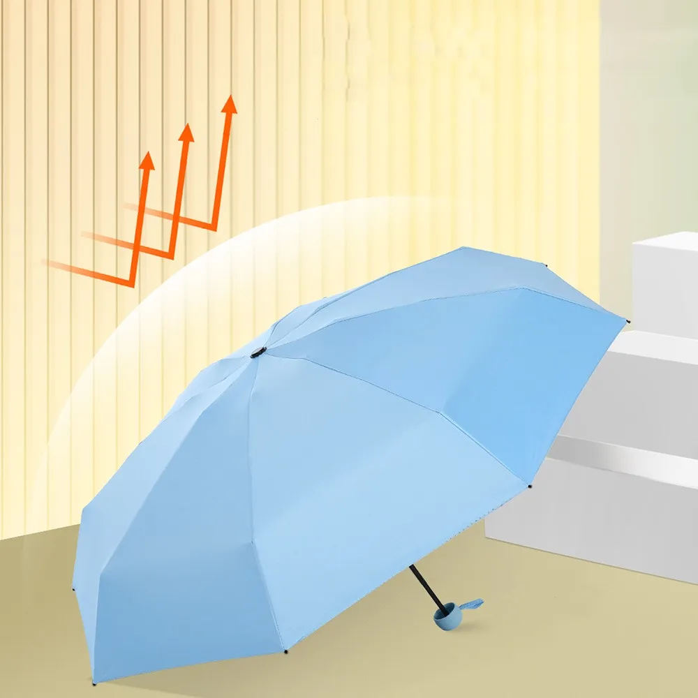 

8 Ribs Mini Folding Sunscreen Umbrella for Women Sunshade Sun and UV Protection Small Portable Pocket Parasol Umbrella 5 Fold