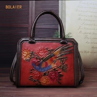 bolaier retro style handbag phoenix pattern womens handbag professional design shoulder clutch bag 2022 spring and summer new