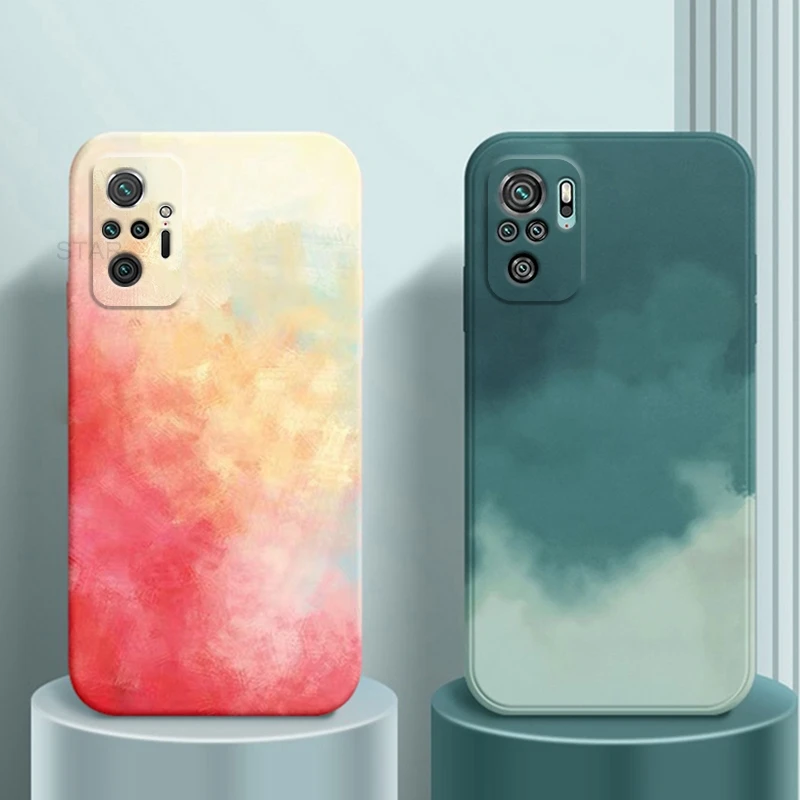 

Custodia morbida in Silicone SHACK Square per Xiaomi Redmi Note 10 S Note10 Pro Max 10pro 10 s 5g 4g Cover posteriore verniciata