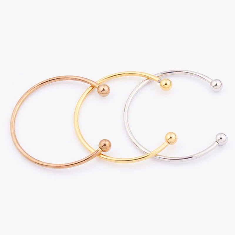 10 шт. браслеты из нержавеющей стали с силиконовыми бусинами