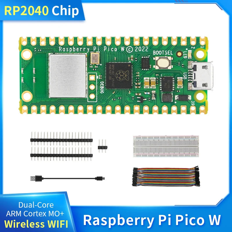 

Raspberry Pi Pico W With Wireless WiFi RP2040 Chip Dual-Core ARM Cortex MO+ Microcontroller Development Board for Micro Python