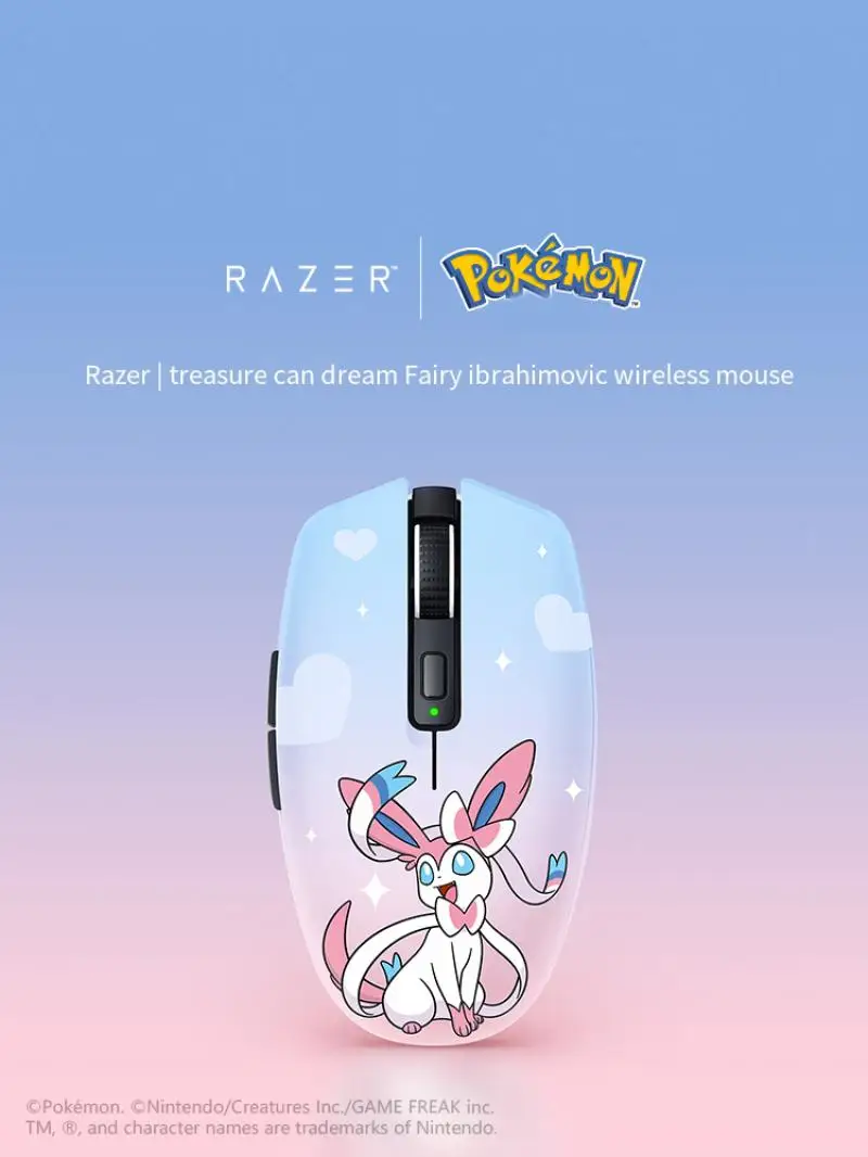 

Razer Pokemon Anime Sylveon Cute V2 USB Беспроводная Bluetooth мышь из бимодала 2,4 ГГц игровые Киберспорт аксессуар для ноутбука и настольного компьютера