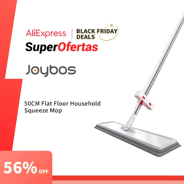 Squeeze mop 50cm flat floor household cleaning plus large head no hand wash dry wet mop magic pool brush cleaning garden hotel