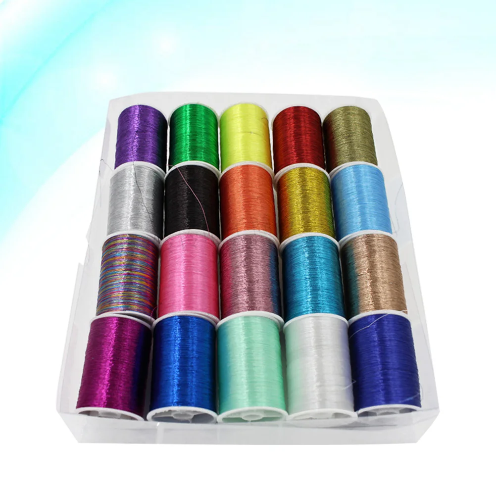 

Sewing Thread Set Metallic Embroidery Floss Manual Sewing Thread Set Metallic Thread for Crafts Metallic Thread for Sewing