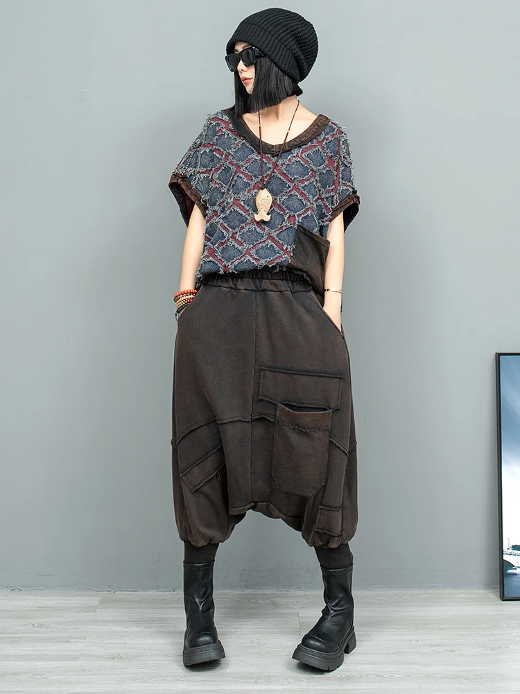 Женский Осенний модный костюм в стиле ретро с эффектом потертости жилет без