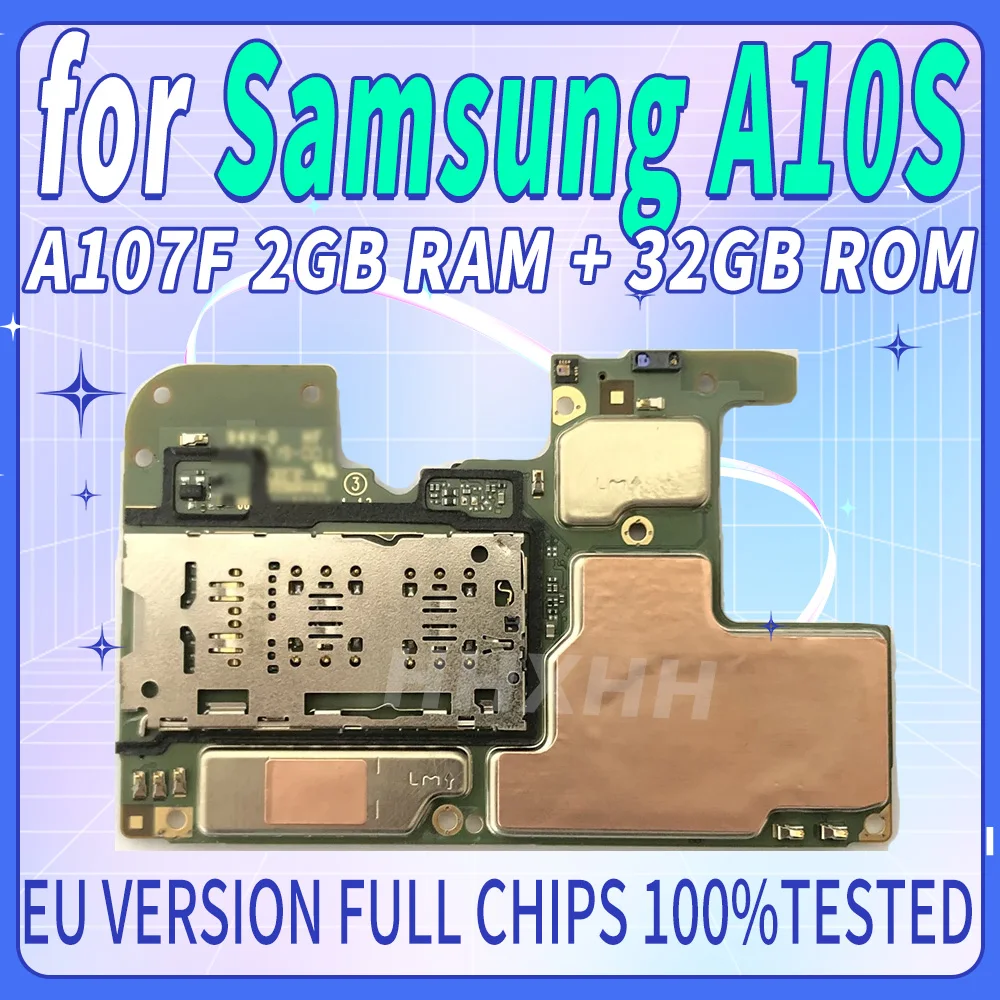 

100% оригинальная разблокированная материнская плата для Samsung Galaxy A10S A107F с чипами, логическая плата протестирована, хорошие Мб с системой Android
