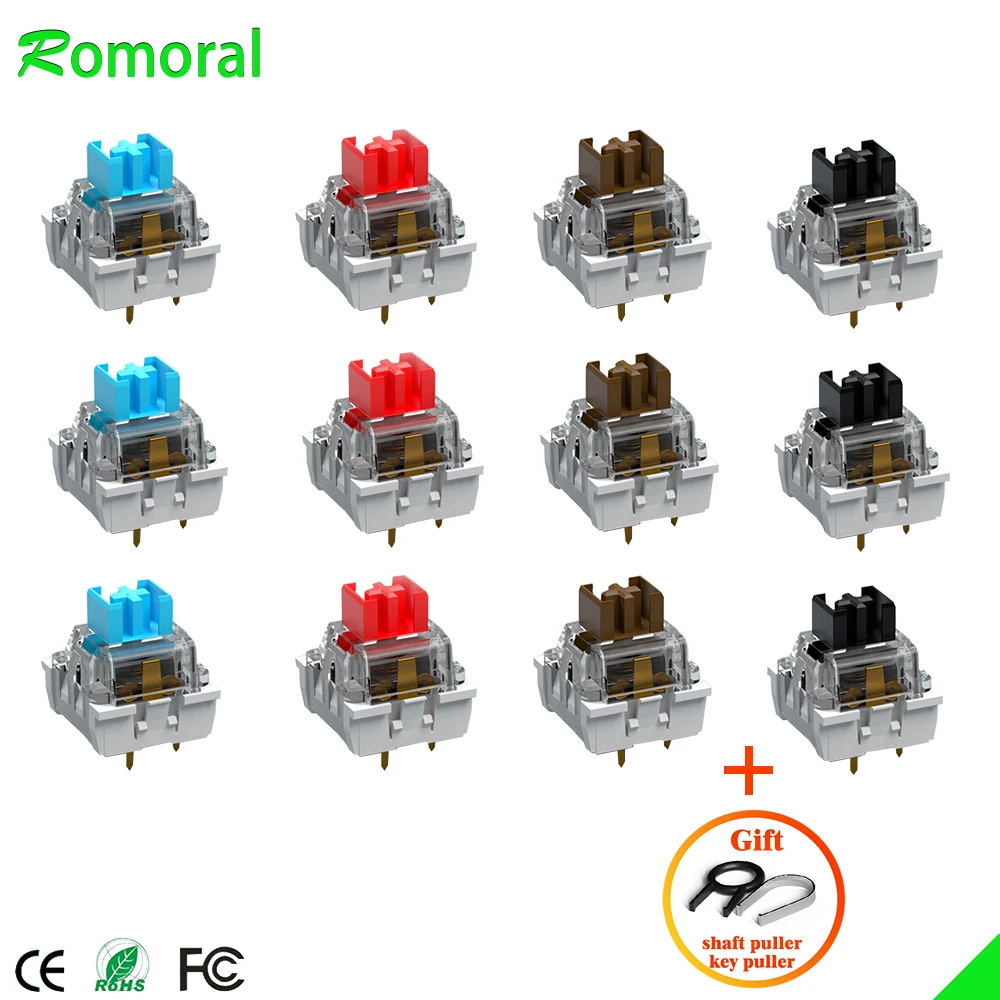 Keyboard Switches 10/40/80/120PCS For Cherry MX Mechanical Keyboard Switch Keyboard Blue Red Black Brown Hot Swap Switch