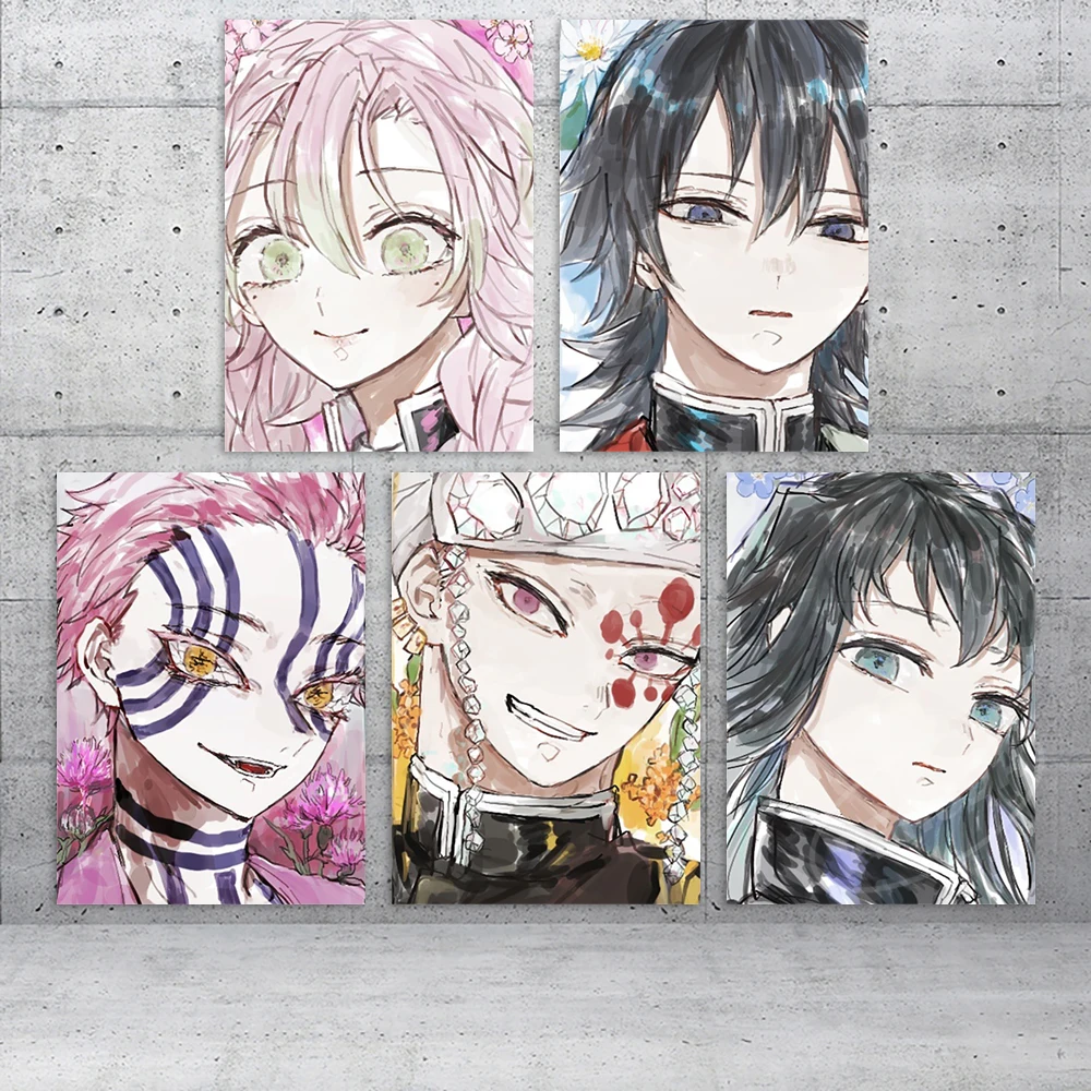 

Canvas Demon Slayer HD Print Uzui Tenge Painting Kanroji Mitsuri Wall Art Poster Himejima Gyoumei Home Decor Picture Living Room