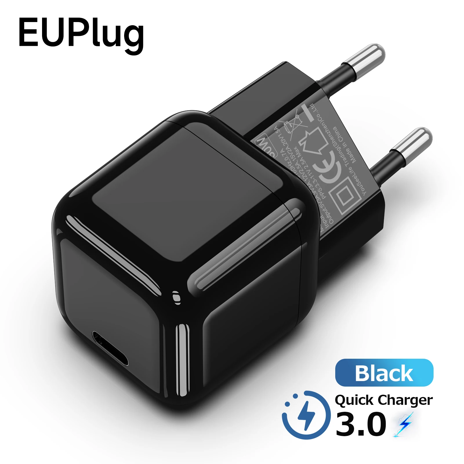 

Suntaiho Single Port Quick Charger European Standard 30W QC3.0 USB Type C Fast Charger for iPhone Travel Home Usb Mobile Charger