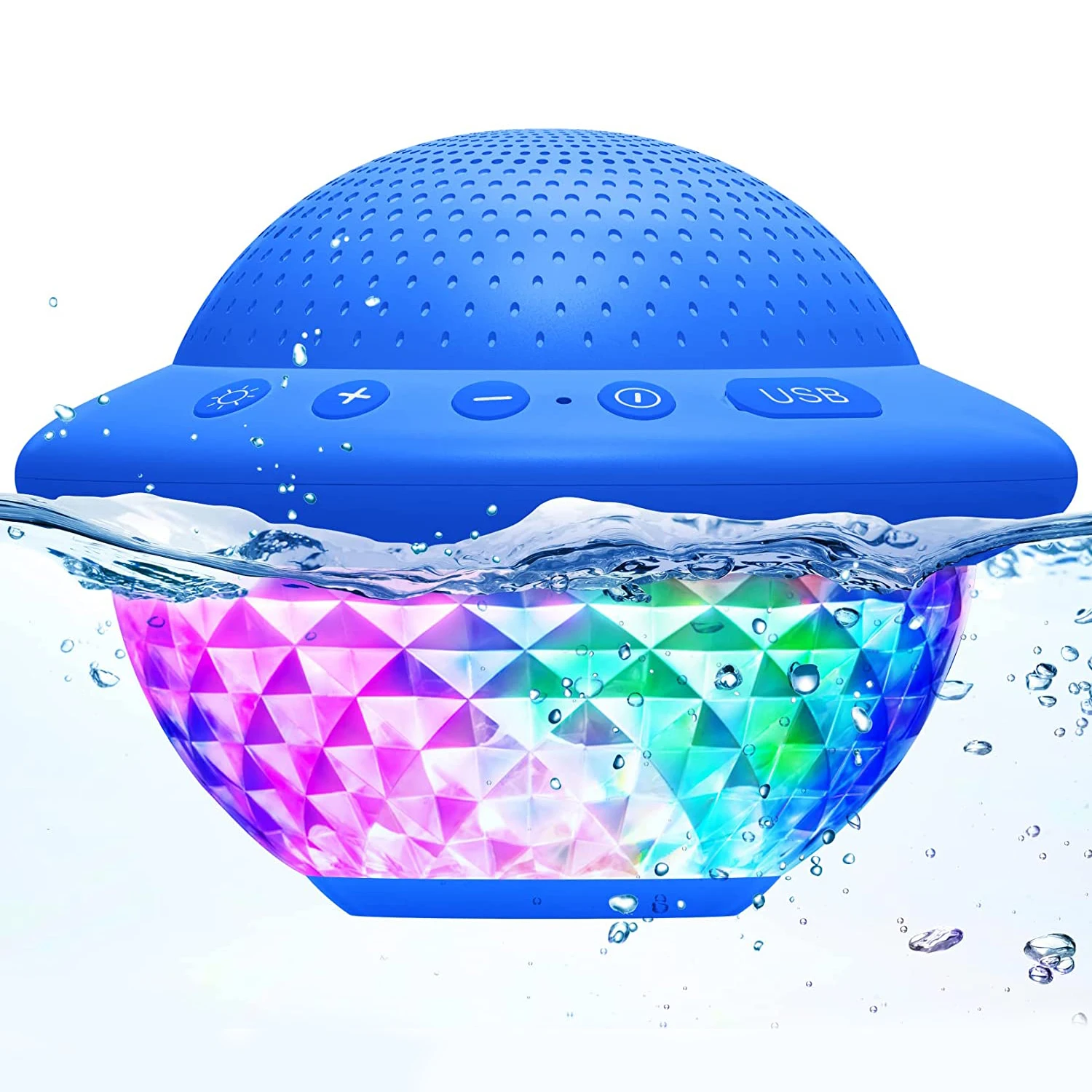 

Floating waterproof speaker with 7 color lights wireless Bluetooth