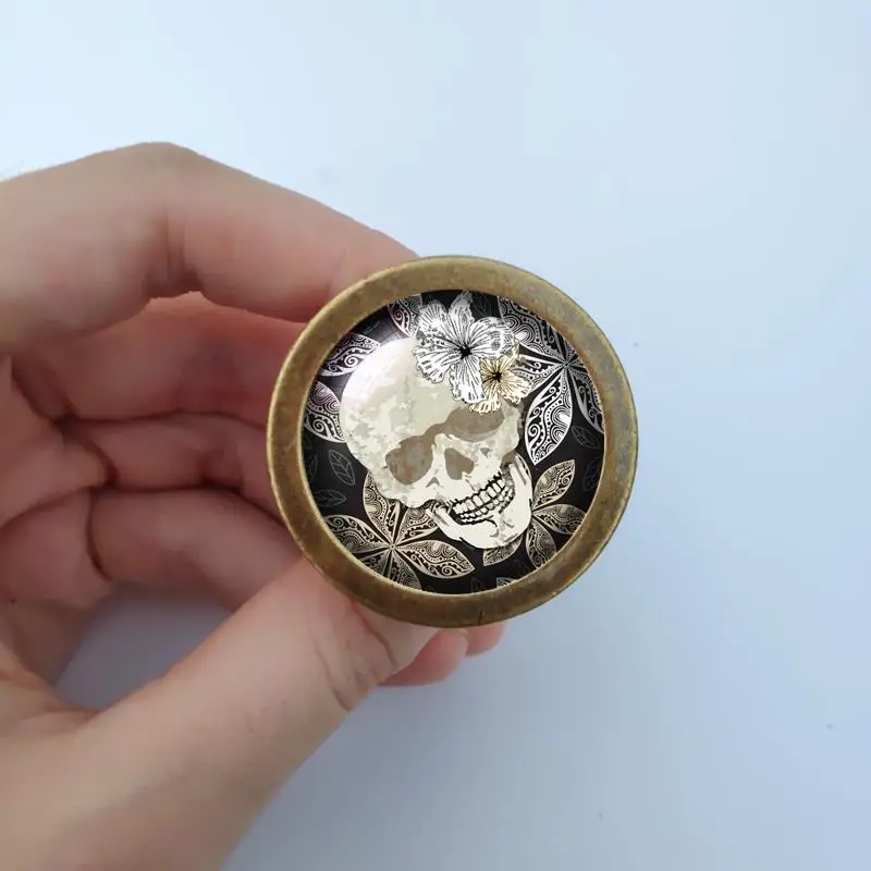 Ручки шкафа в виде черепа стеклянные ручки кабошона