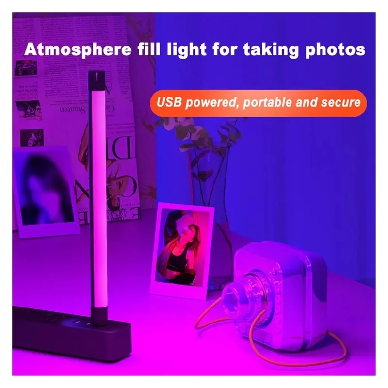 

LED Atmosphere Fill Light Projection Light USB Charging 16 Colorful Night Light for taking Photos Selfie Tiktok Decor Table Lamp