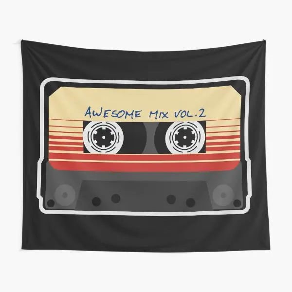 

Awesome Mixtape Vol 2 Cassette Retro Tapestry Towel Room Yoga Wall Hanging Bedroom Colored Blanket Decoration Art Decor Printed
