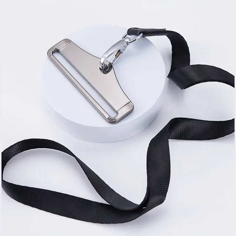 Визитницы для деловых рабочих карточек из натуральной кожи с шейным ремешком