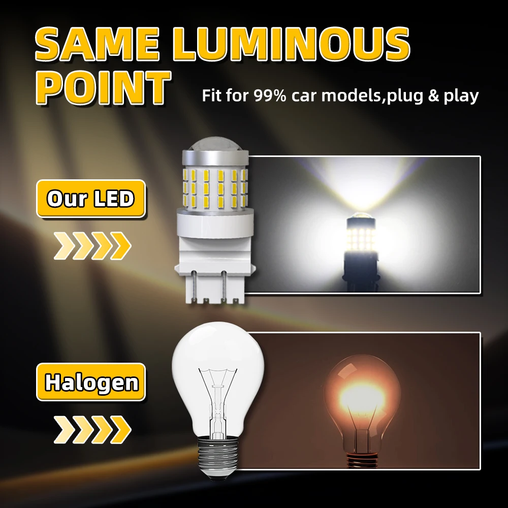 Задний фонарь T25 3157 P27/7 Вт сигнал поворота тормоз 54SMD 12 В белый для Pontiac Grand Prix 2004 2005