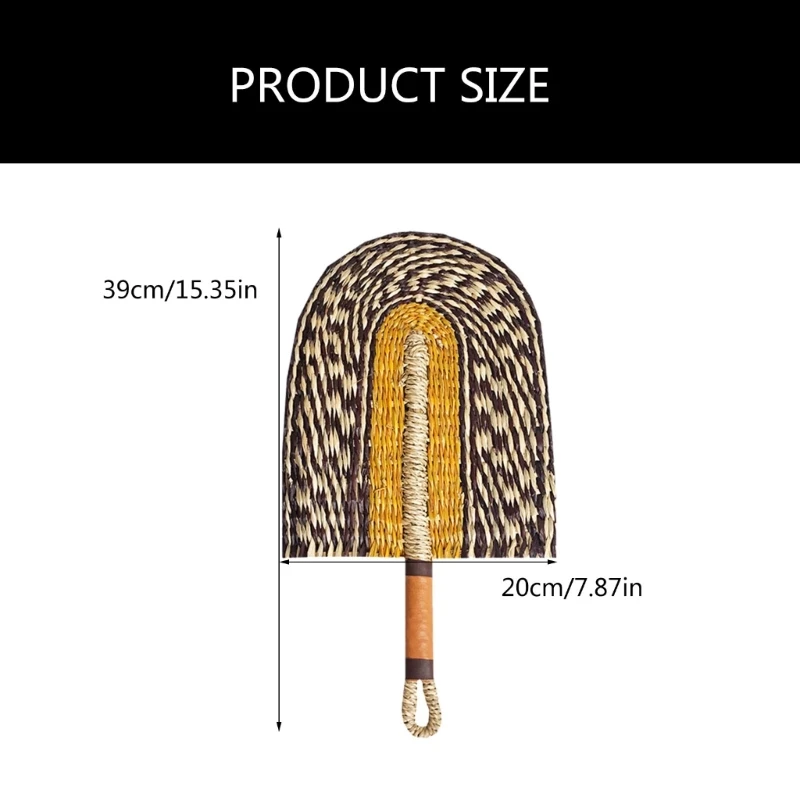 Богемный красочный ручной веер тканый из морской травы настенное украшение