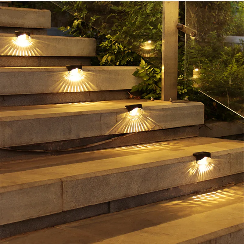 

New Solar Stair Light LED Outdoor Waterproof Garden Landscape Steps Deck Lights Fence Balcony Stairs Courtyard Path Garden Decor