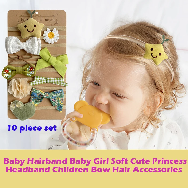 8/10Pcs Baby Girls Cute Colors Hairband Baby Fashion Hair Band for Baby Girl Soft Cute Princess Headband Kids Hair Accessories