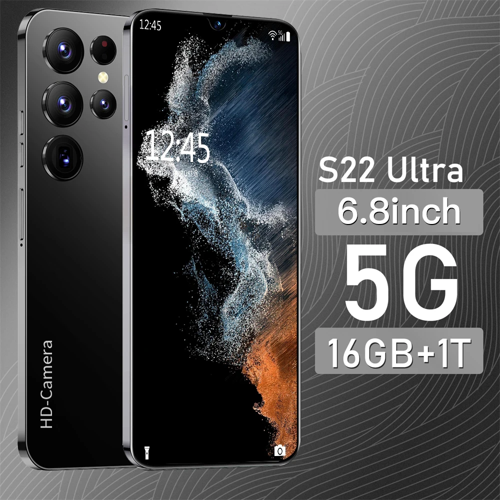 

2022 Original Smartphone S22 Ultra HD Screen 4G 5G Dual Sim Cell Phone Android 12 Mobile Phones 48MP 6.8inch Display Celulares
