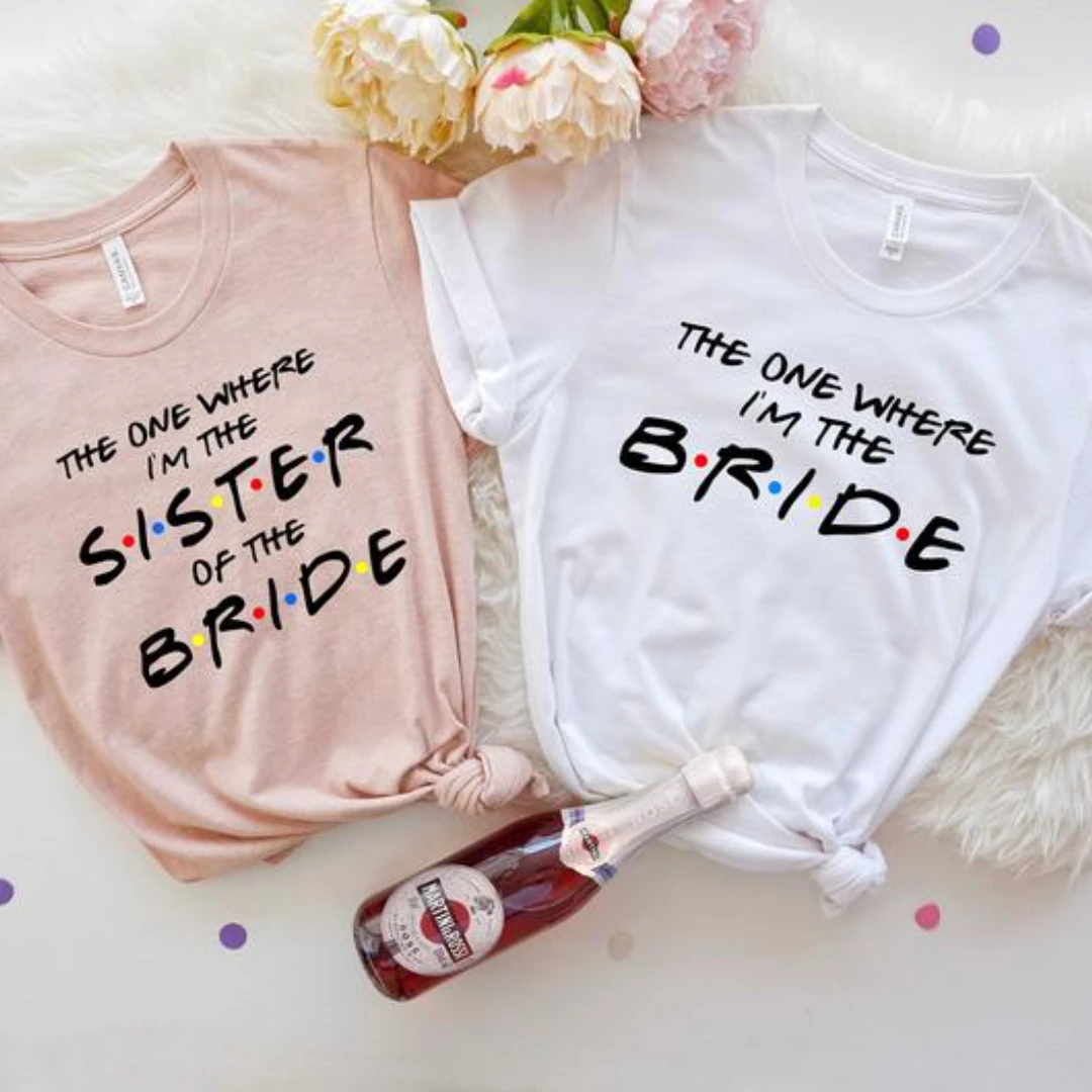 

Friends Bachelorette Party Sister of the Bride I Found My Lobster bridesmaids Shirt cootton O Neck Short Sleeve Top Tees goth