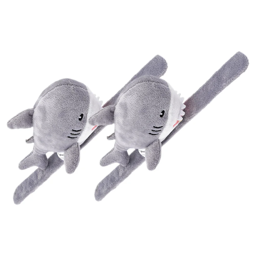 

2pcs Stuffed Animal Slap Bracelet Plush Shark Slap Band Wrist Band Stuffed Animal Hugger Party Favor