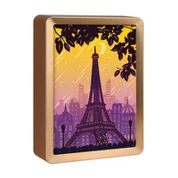 Eiffel Tower 3D Shadow Box Frame  Paper Carving Lamp Led Lights Usb Charging Night Light Paper Cut Light Box Gift For Girlfriend