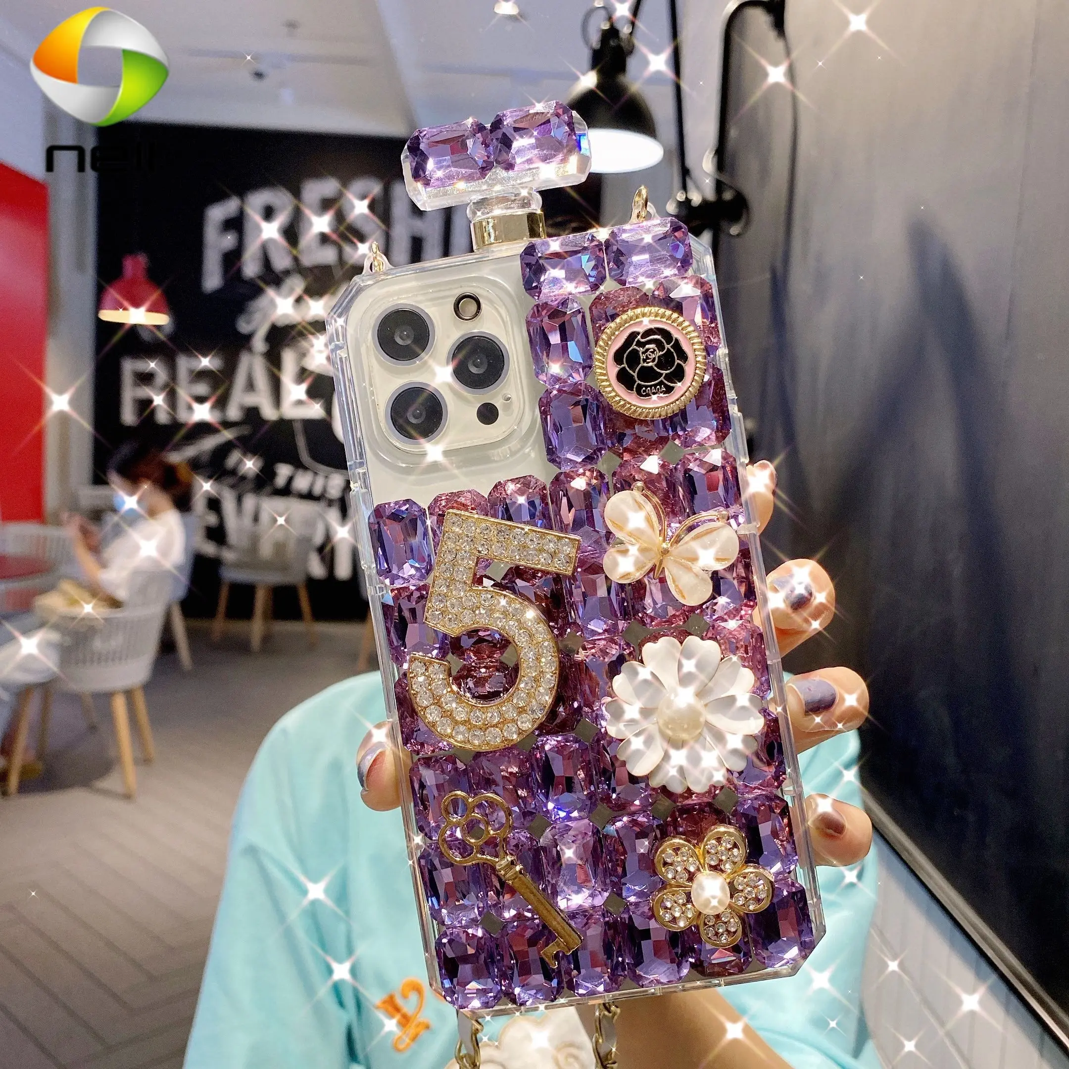 Роскошный Блестящий 3D чехол с флаконом духов для Samsung Galaxy Note 9 10 20 Ultra S9 S10 S20 S21 Plus