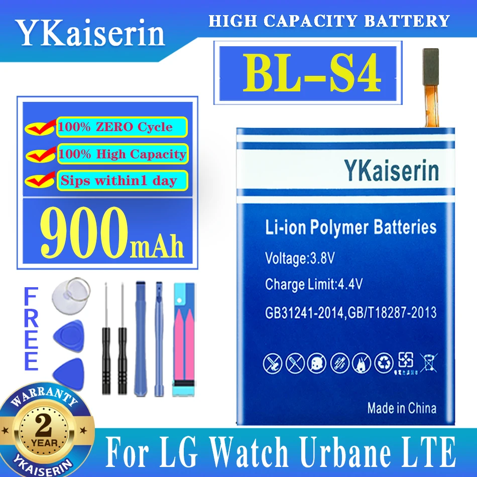 

YKaiserin Battery 900mAh BL-S4 Battery For LG Watch Urbane LTE Battery Smartwatch EAC62618601