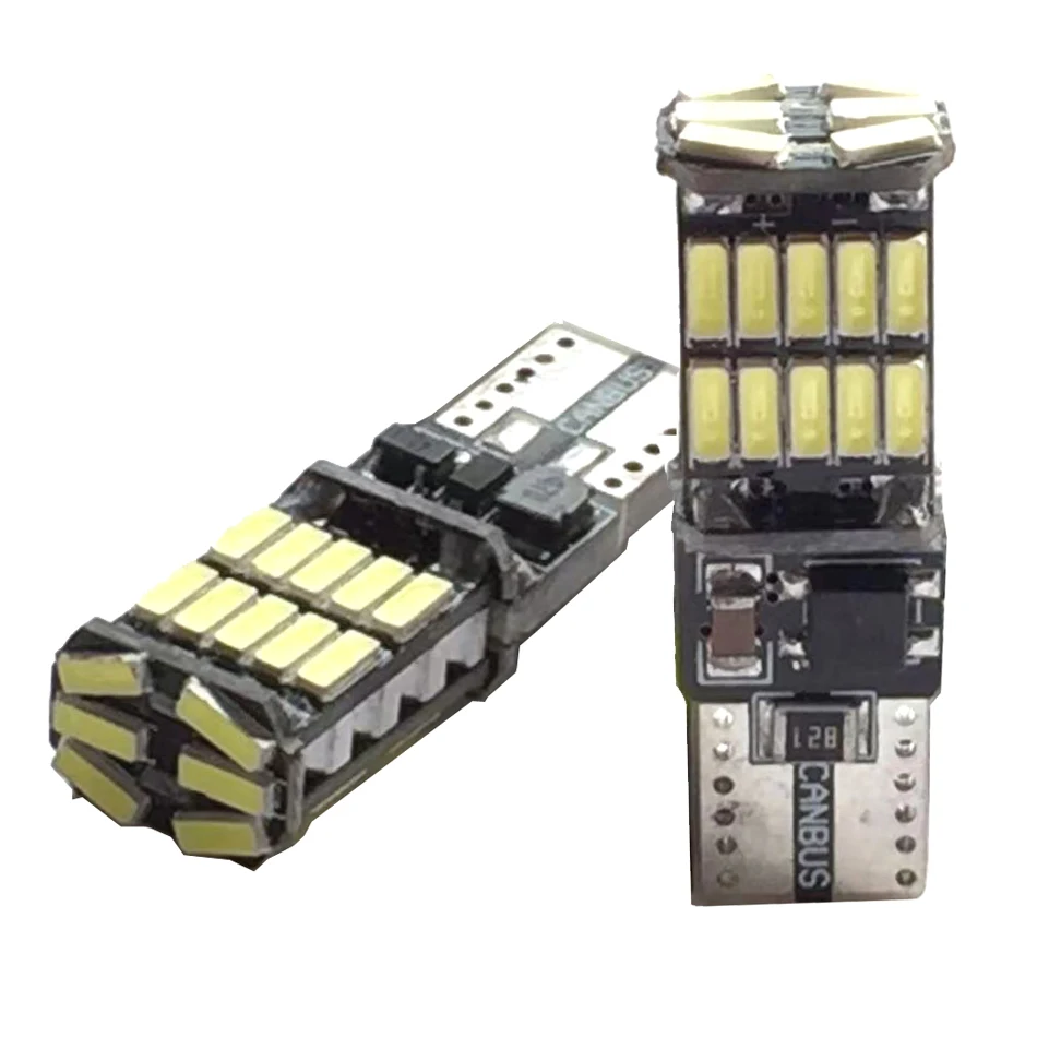 

200 шт., Автомобильные светодиодные лампы T10 W5W 4014 26 smd