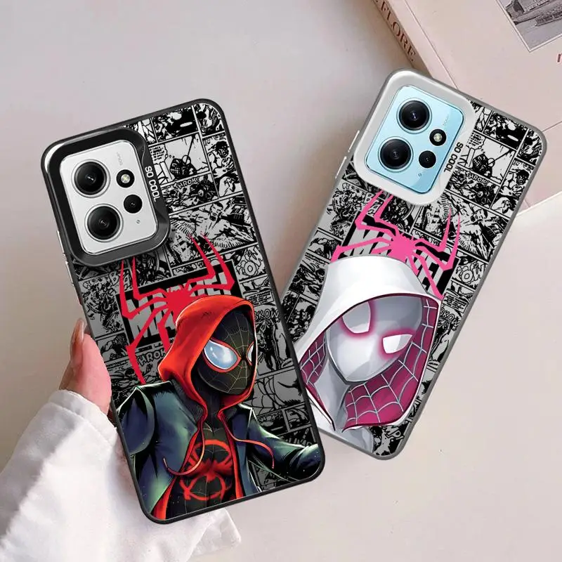 Чехлы для телефонов с героями комиксов Marvel Человек-паук Gwen Xiaomi Poco C50 X3 NFC C61 C51 X3pro