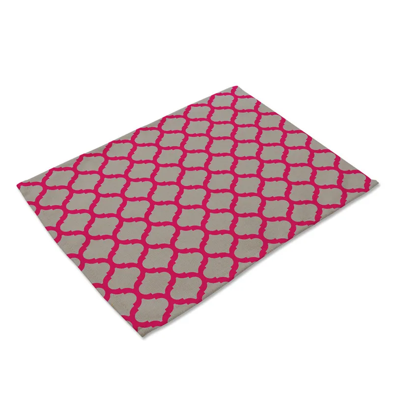 

Geometric Place Mat Colorful Kitchen Table Mats Simplicity Placemats Heat Protection Placemats Dining Table Placemat