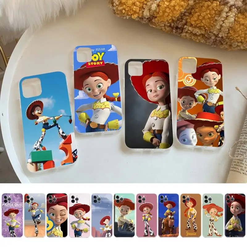 

Disney Toy Story Jessie Phone Case For iPhone 14 13 12 Mini 11 Pro XS Max X XR SE 6 7 8 Plus Soft Silicone Cover