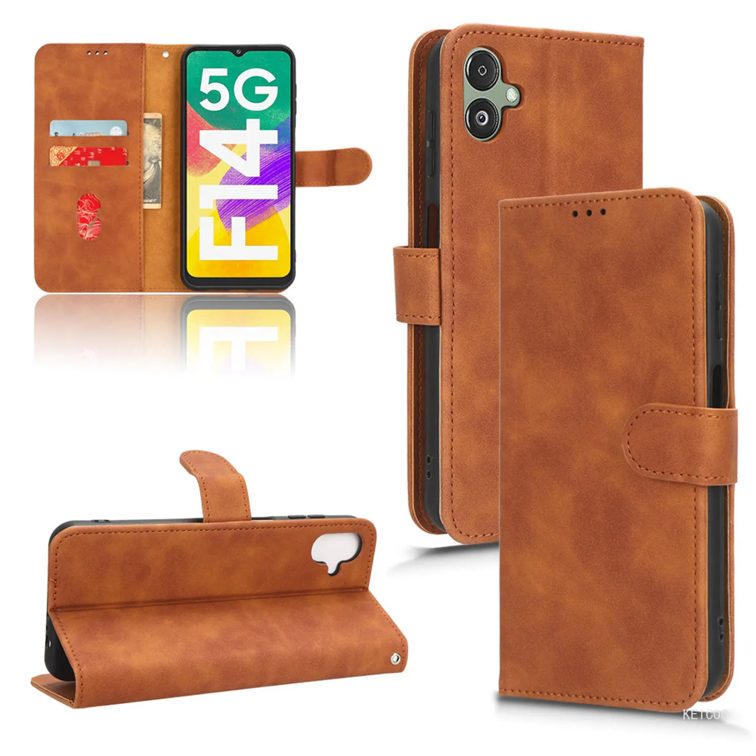 

Кожаный чехол-книжка Etui для Samsung Galaxy F14 M54 A14 A24 A34
