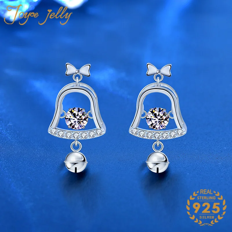 

JoyceJelly 100% Real 925 Sterling Silver Earrings For Women 0.5ct Moissanite Stud Earring Female Fine Jewelry Christmas Gift