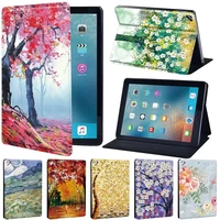 printed painting pu leather stand folio tablet cover case for apple ipad air 12air 3 10 5air 45 10 9 2022 protec
