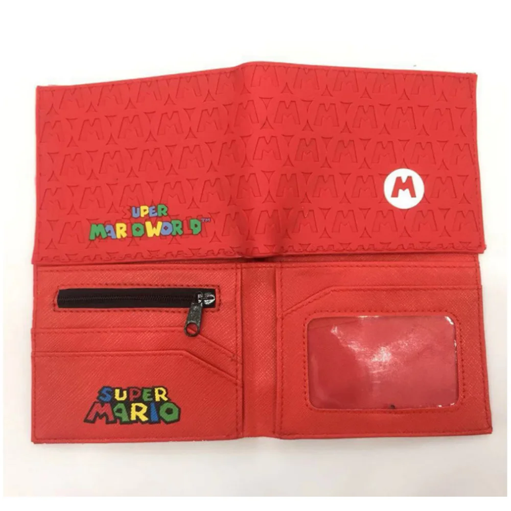 

Super Mario Bros Fashion Wallets Luigi Yoshi Anime Figures Toy Short Universal Card Holder Coin Purse Student Kids Birthday Gift