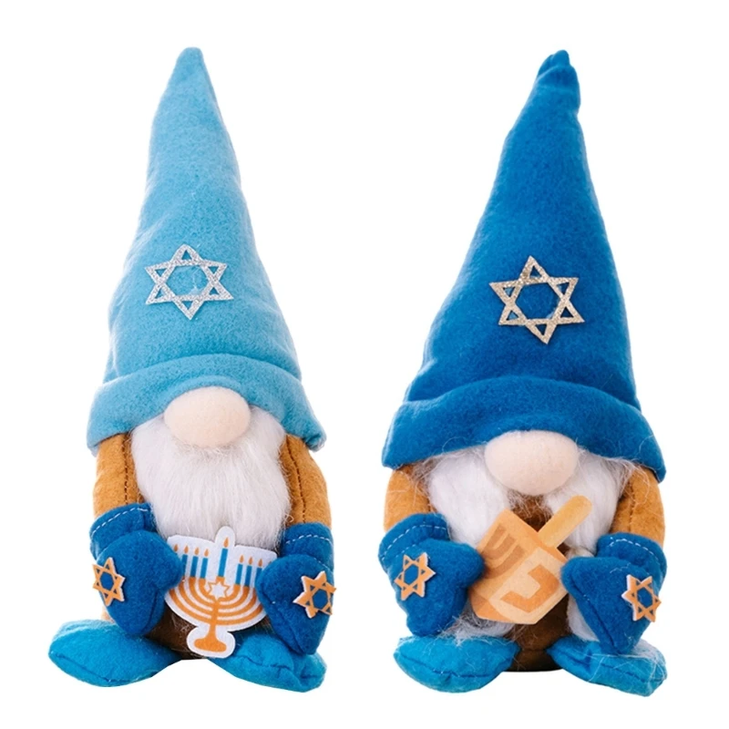 

Hanukkah Gnomes Holding Menorah Dreidel Chanukah Swedish Tomtes Hanukkah Gift Dropship