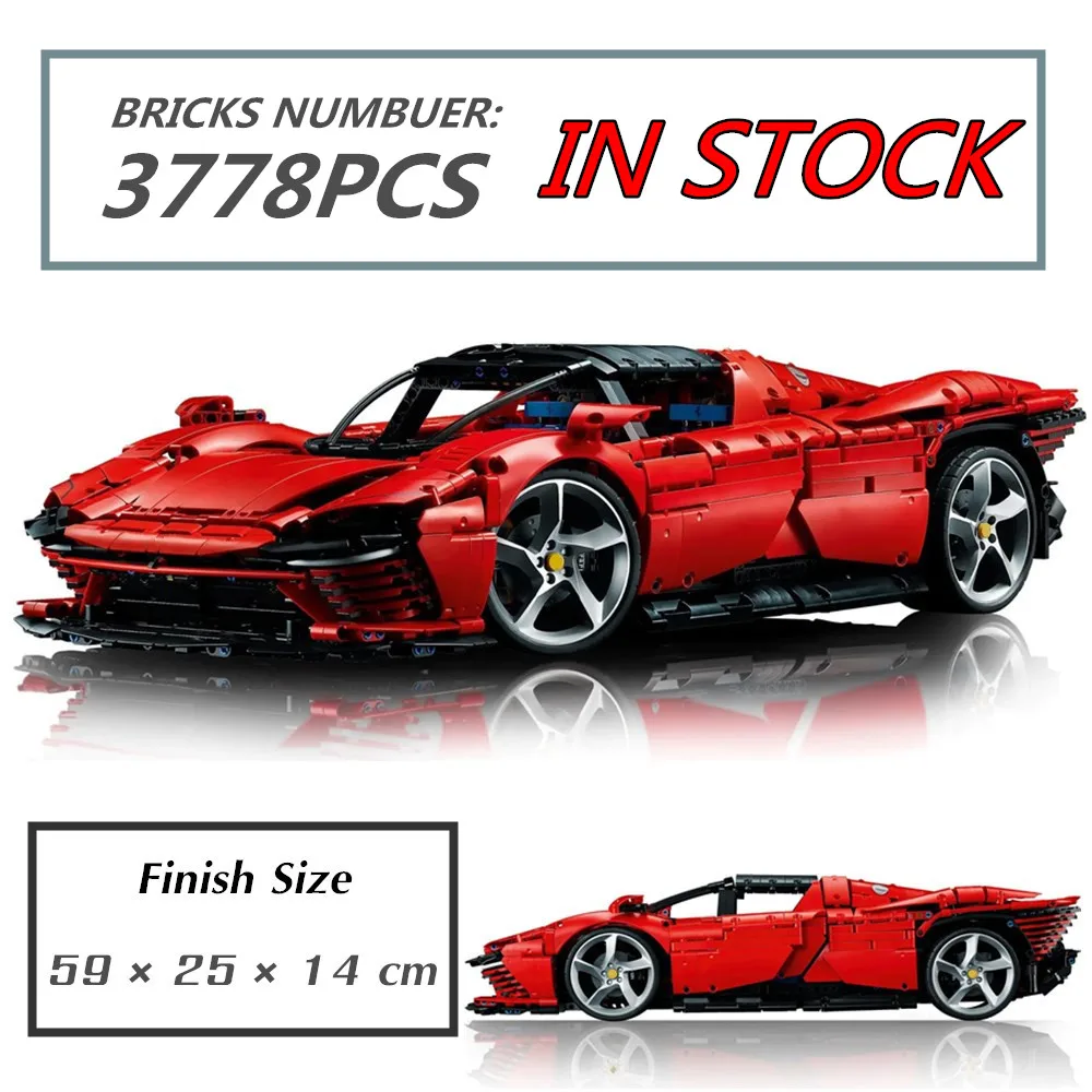 

3778 pz FIT 42143 Daytona SP3 Supercar modello Ferraried Building Block mattoni giocattoli per ragazzi ragazze regalo di complea