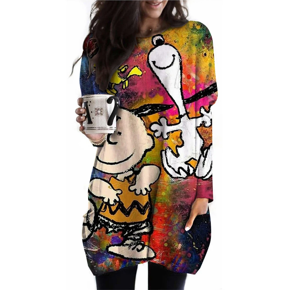 Женская Повседневная футболка с длинным рукавом и круглым вырезом