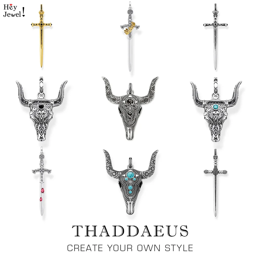 Подвеска в виде быка искусственный меч Модные Винтажные Украшения Rebel
