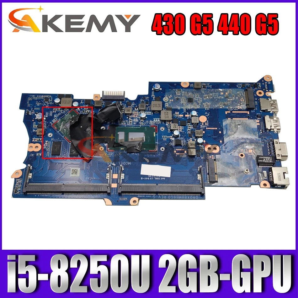 

Материнская плата для ноутбука HP ProBook 430 G5 440 G5 DA0X8BMB6G0 DA0X8BMB6F0, материнская плата со стандартным графическим адаптером 2GB-GPU