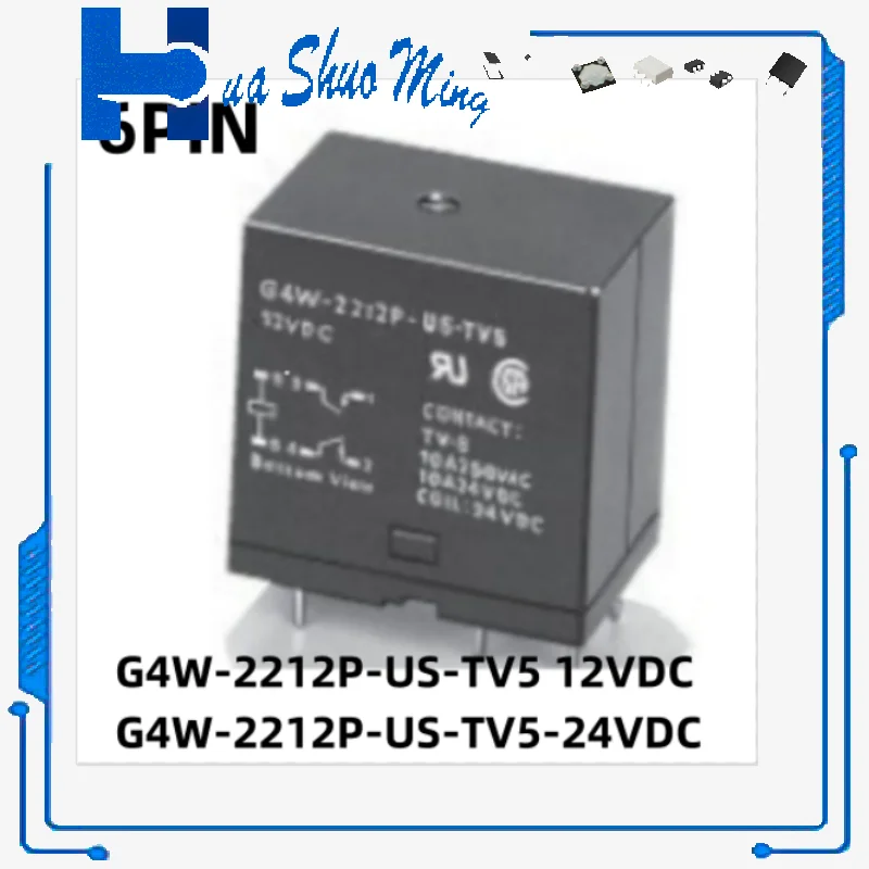 5 шт./партия, новинка, Φ 12 В постоянного тока, G4W 2212P US TV5 24V 12V 6PIN