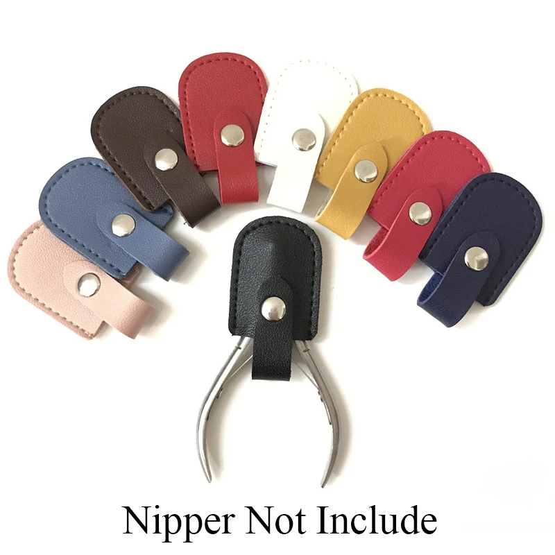 

1PC PU Nipper Protective Cover Scissors Sheath Safety Leather Cover Protector Pedicure Manicure Tools Dead Skin Tweezers Cap