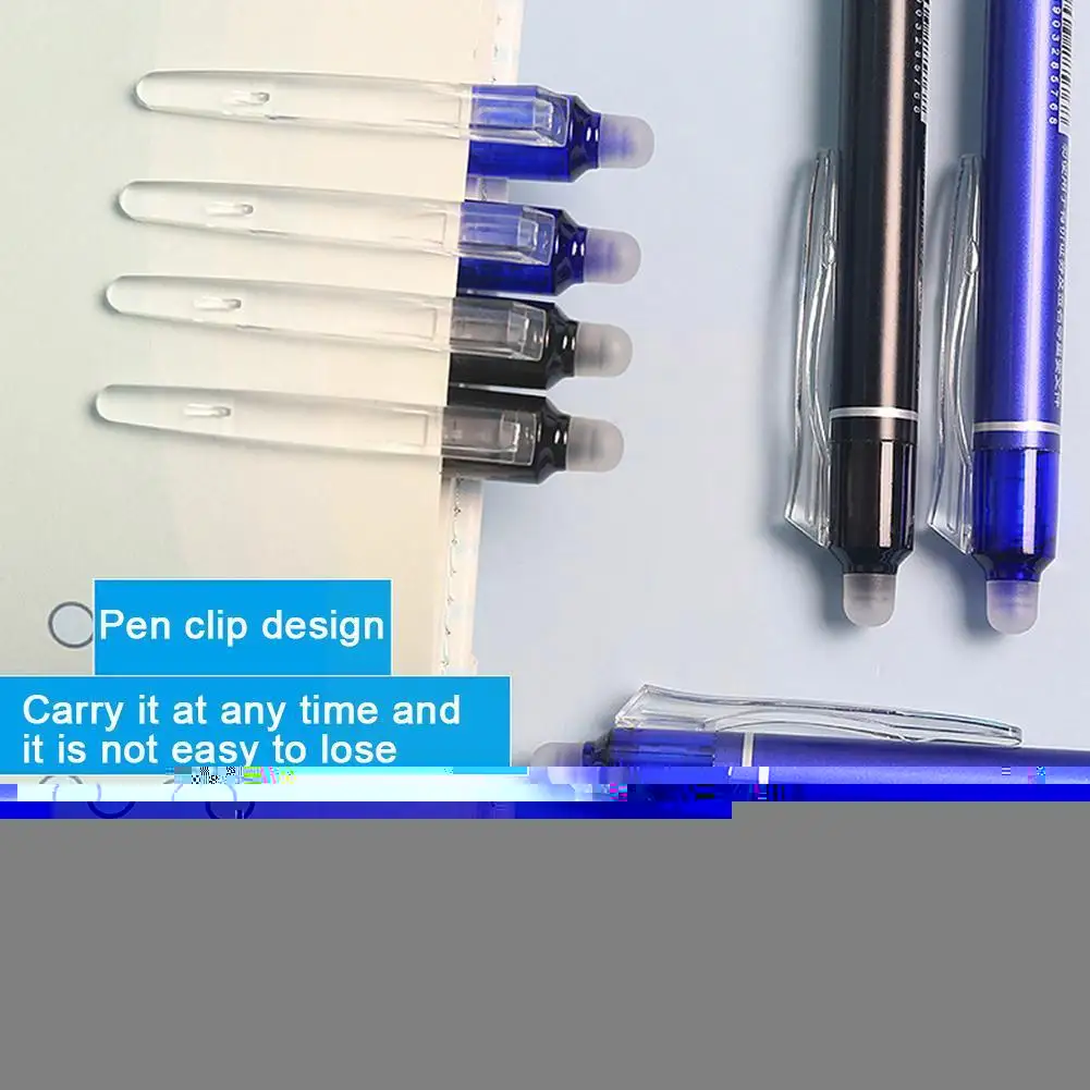 

Push-button Erasable Gel Refills 0.5mm Black Blue Magic Erasable Pen For Office School Writing Kawaii Stationery Ballpoint T0A3